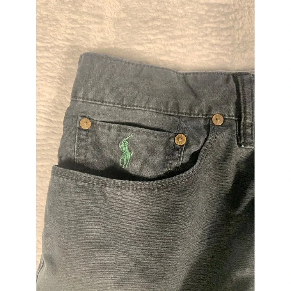 Polo Ralph Lauren Authentic Dungarees Mens Size 38 Black Canvas Dungaree Pants